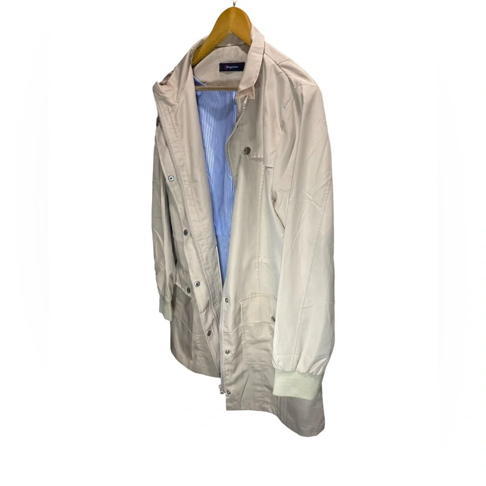 Women’s Blogger Love Long Lightweight Jacket Tan Utility Raincoat‎ Style Medium - Picture 4 of 10